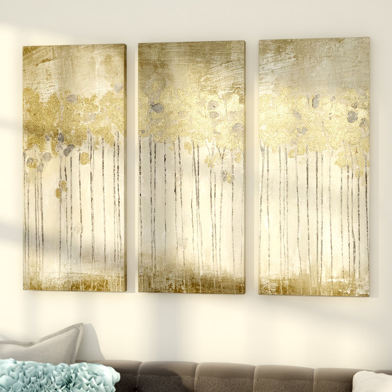 Willa Arlo Interiors 'Sandy Forest' 3 Piece Painting Print Set & Reviews Wayfair